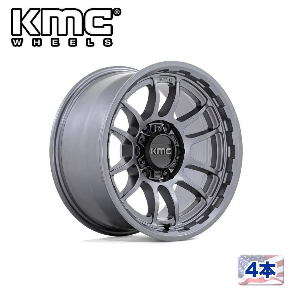 【KMC（ケーエムシー）日本販売代理店】 20インチアルミホイール 4本 汎用 KM727 WRATH MATTE ANTHRACITE 20×9J 6H 139.7 ±0 CB106.1