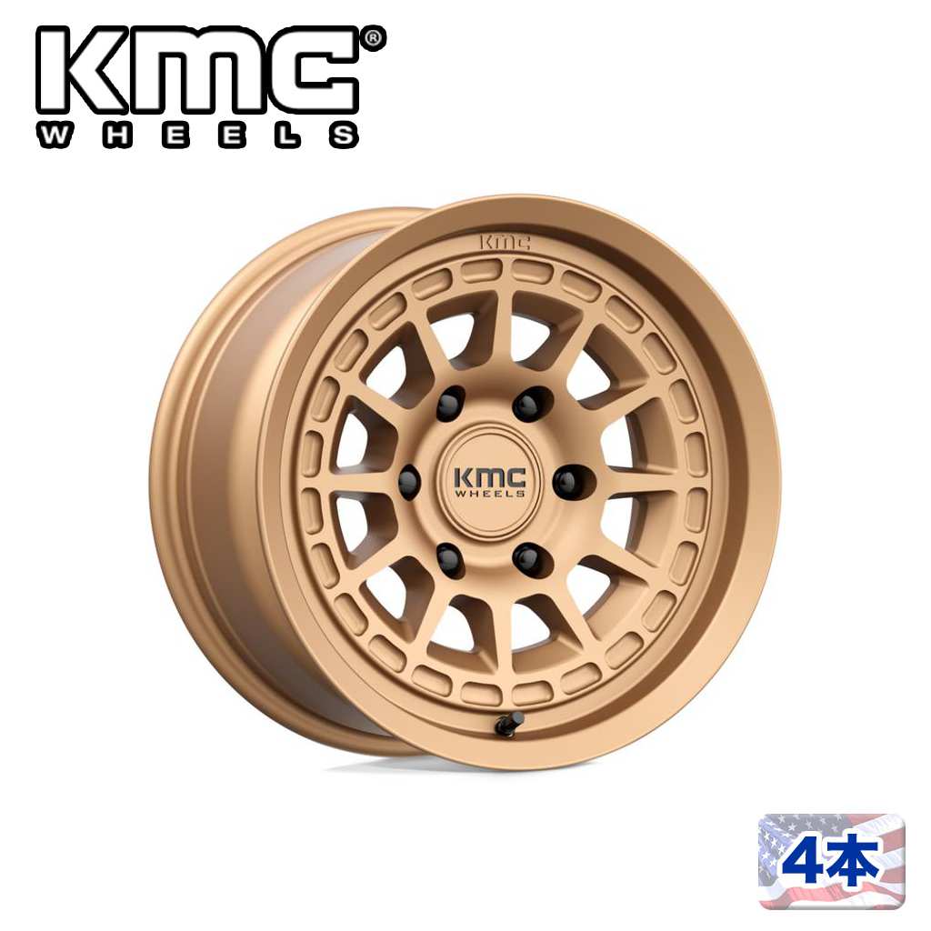 【KMC（ケーエムシー）日本販売代理店】 17インチアルミホイール 4本 汎用 KM719 CANYON MATTE BRONZE 17×8J 6H 139.7 +20 CB106.1