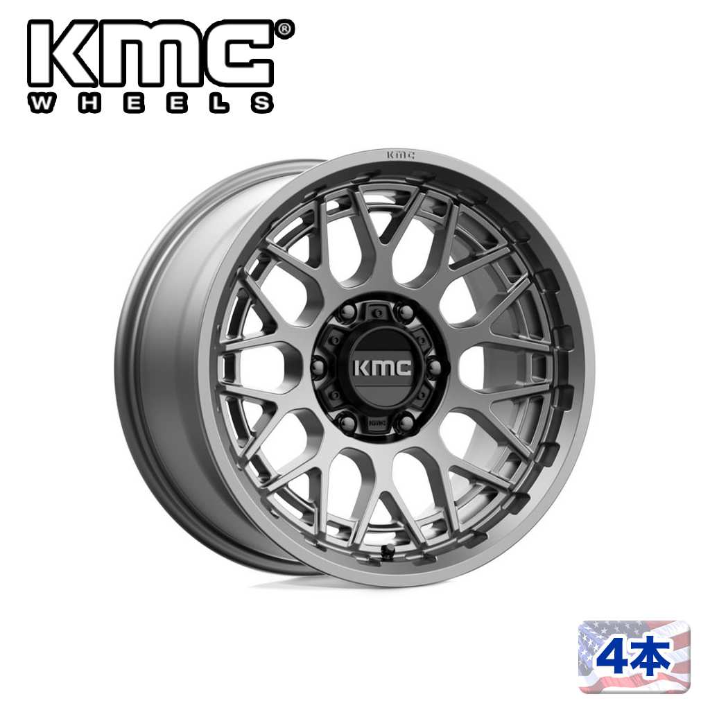 【KMC（ケーエムシー）日本販売代理店】17インチアルミホイール 4本汎用 KM722 TECHNIC ANTHRACITE17&times;8.5J 5H 127 &plusmn;0 CB71.5｜USATIRESHOP
