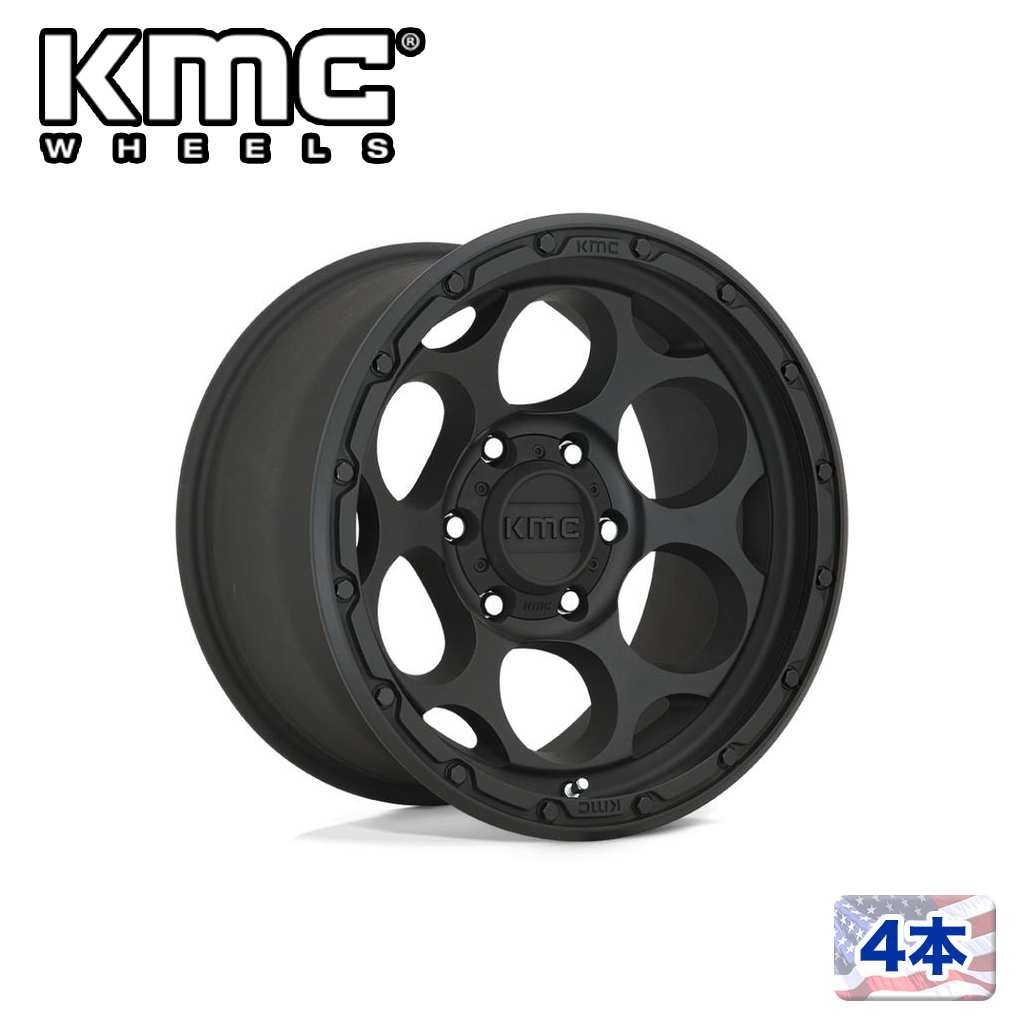 【KMC(ケーエムシー)日本販売代理店】17インチアルミホイール 4本汎用 KM541 DIRTY HARRY TEXTURED BLACK17×8.5J 6H 114.3 +18 CB66.06|USATIRESHOP