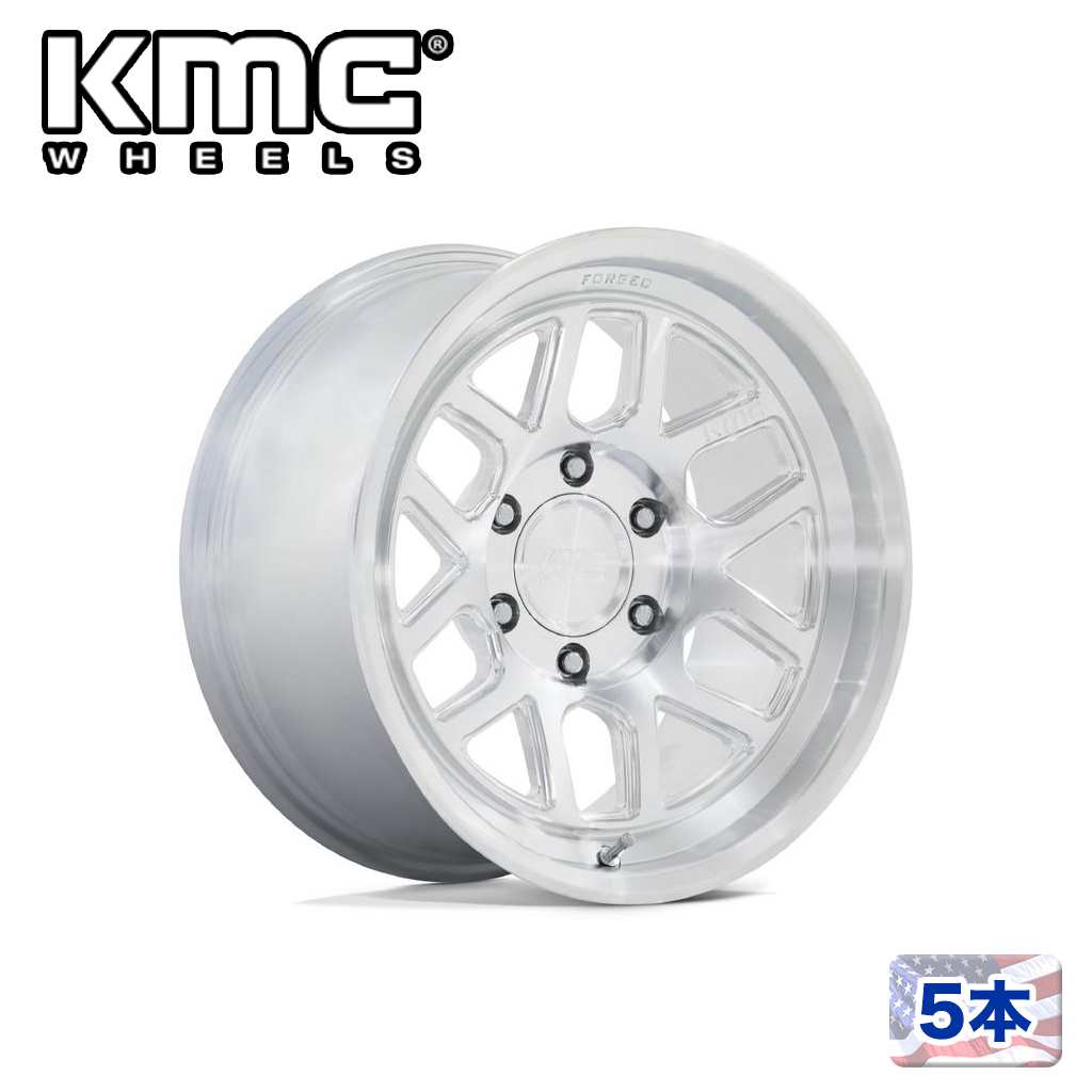 【KMC(ケーエムシー)日本販売代理店】17インチアルミホイール 5本汎用 KM446 MESA FORGED MONOBLOCK RAW MACHINED17×8.5J 6H 139.7 -10 CB106.1|USATIRESHOP