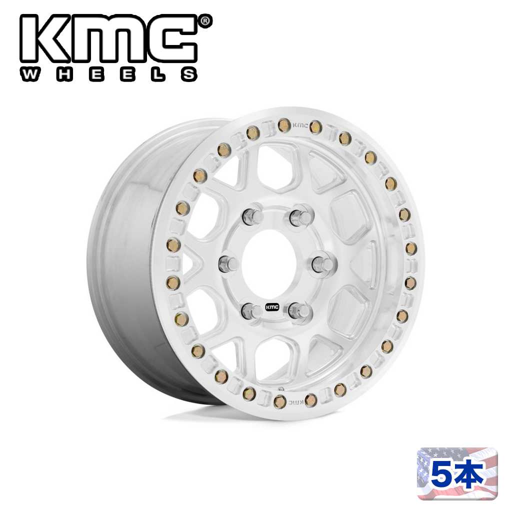 【KMC（ケーエムシー）日本販売代理店】 17インチアルミホイール 5本 汎用 KM444 MESA FORGED BEADLOCK RAW MACHINED 17×9J 5H 139.7 +25 CB108