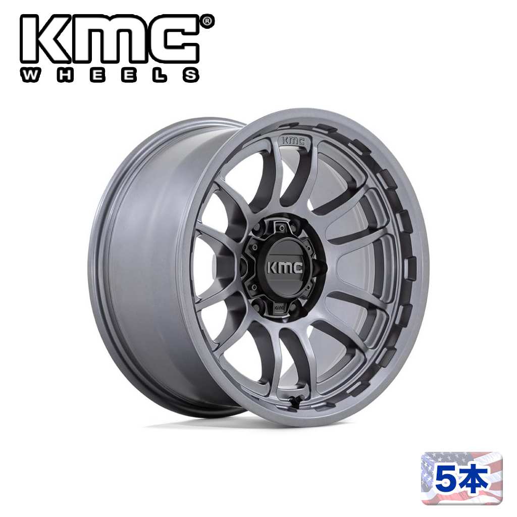 【KMC（ケーエムシー）日本販売代理店】17インチアルミホイール 5本汎用 KM727 WRATH MATTE ANTHRACITE17&times;8.5J 6H 139.7 -10 CB106.1｜USATIRESHOP