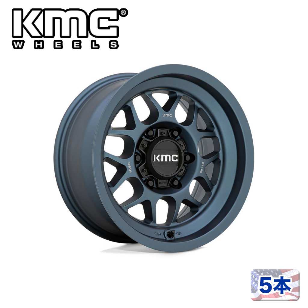 【KMC(ケーエムシー)日本販売代理店】20インチアルミホイール 5本汎用 KM725 TERRA METALLIC BLUE20×9J 6H 139.7 -12 CB106.1|USATIRESHOP