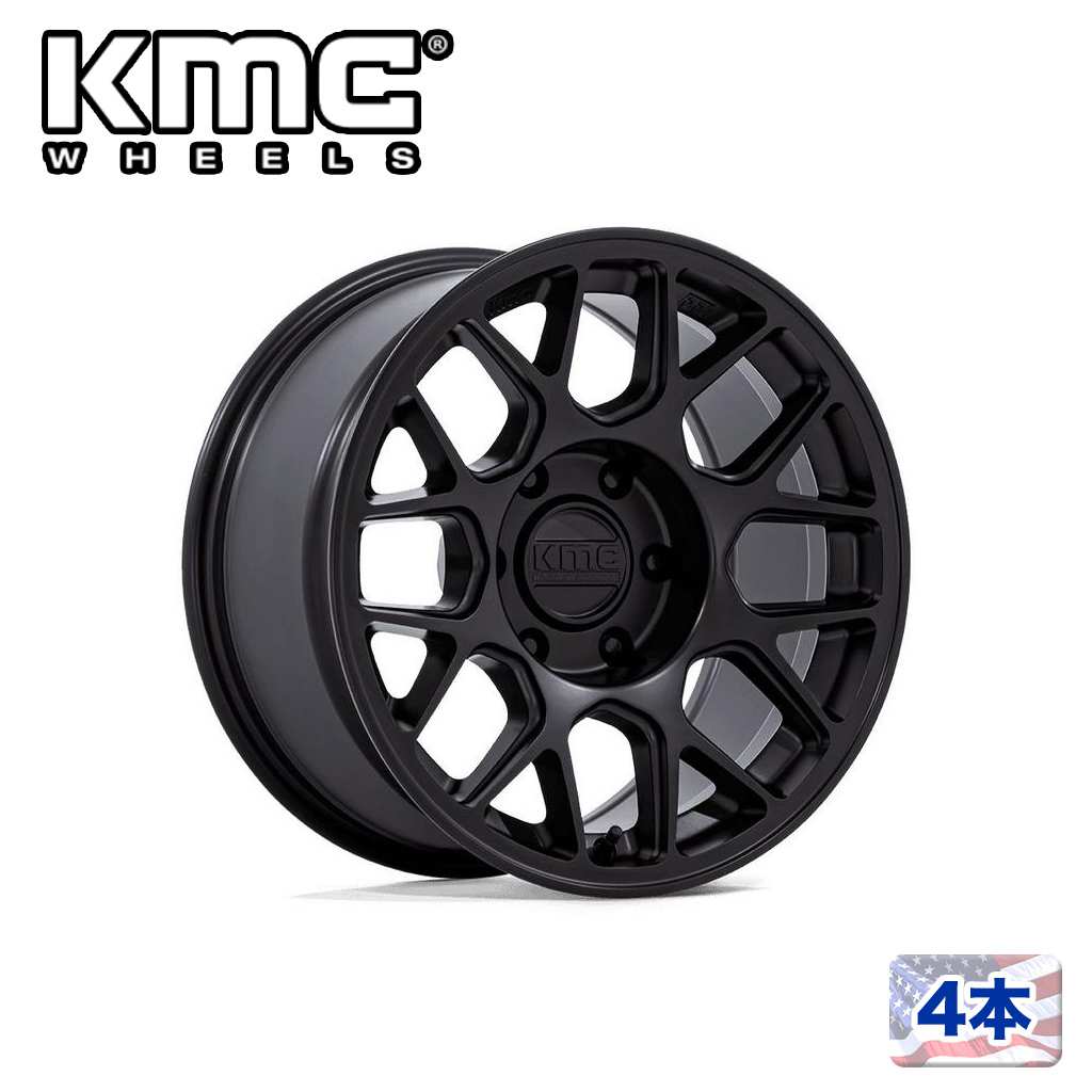 【KMC 正規品】17インチホイール 4本KM730 HATCHET 17&times;8.5 6H 139.7 +25 CB106.1MATTE BLACK/マットブラック汎用/KM730MX17856825｜USATIRESHOP