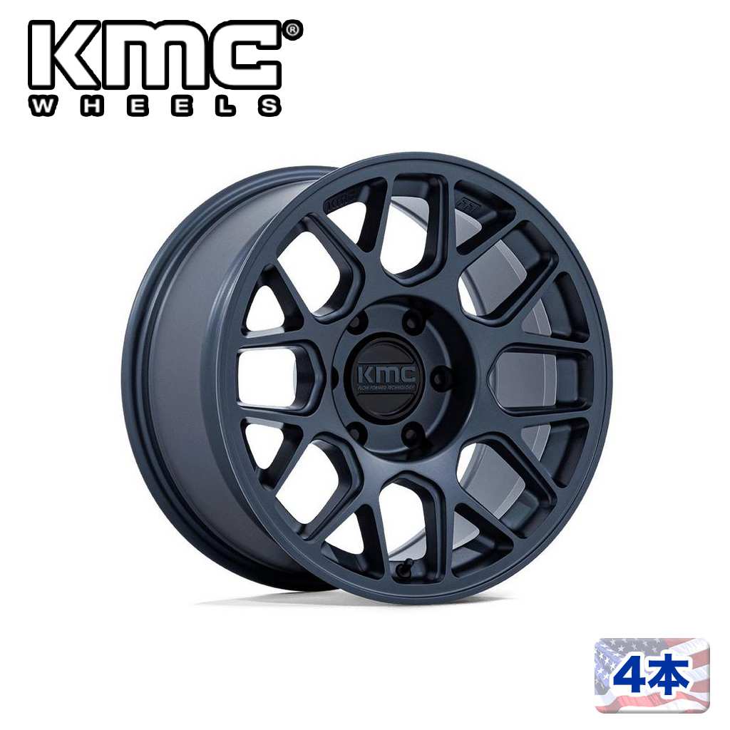 【KMC 正規品】17インチホイール 4本KM730 HATCHET 17&times;8.5 6H 135 +25 CB87.1METALLIC BLUE/メタリックブルー汎用/KM730LX17856325｜USATIRESHOP