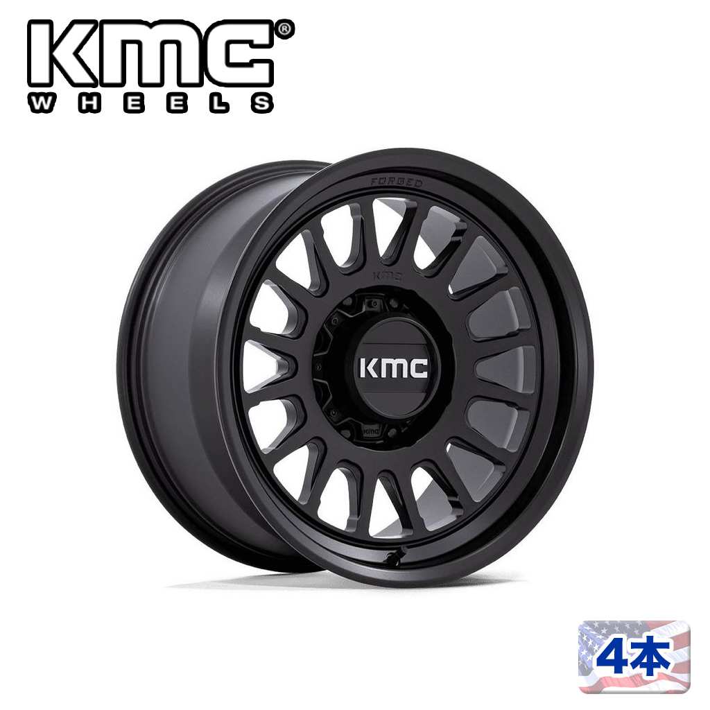 【KMC 正規品】 17インチホイール 4本 KM447 IMPACT FORGED MONOBLOCK 17×8.5 6H 135 ±0 CB87.1 SATIN BLACK/サテンブラック 汎用/KM447MX17856300