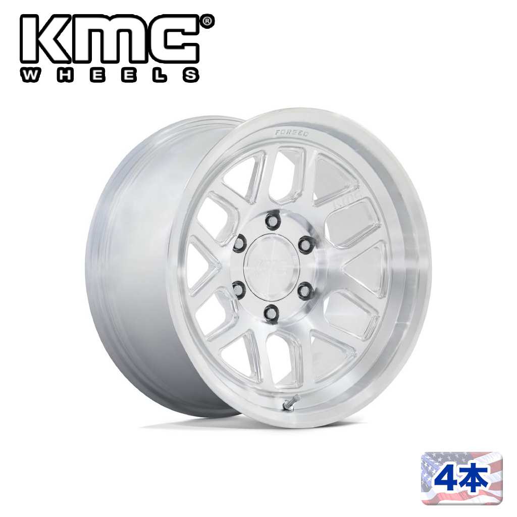 【KMC 正規品】 18インチホイール 4本 KM446 MESA FORGED MONOBLOCK 18×9 6H 139.7 -12 CB106.1 RAW MACHINED 汎用/KM446DX18906812N