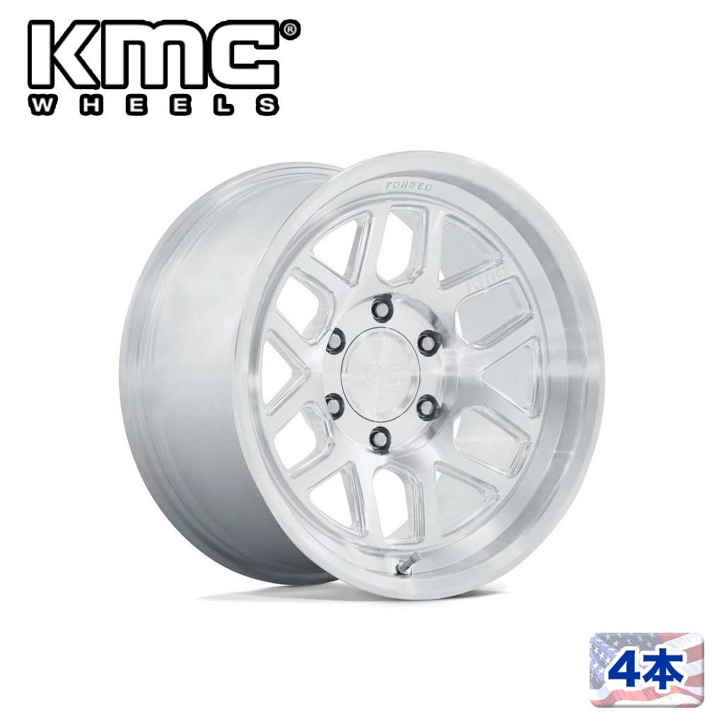【KMC 正規品】 18インチホイール 4本 KM451 MESA FORGED MONOBLOCK 18×9 8H 170 +18 CB125.1 RAW MACHINED 汎用/KM451DX18908718