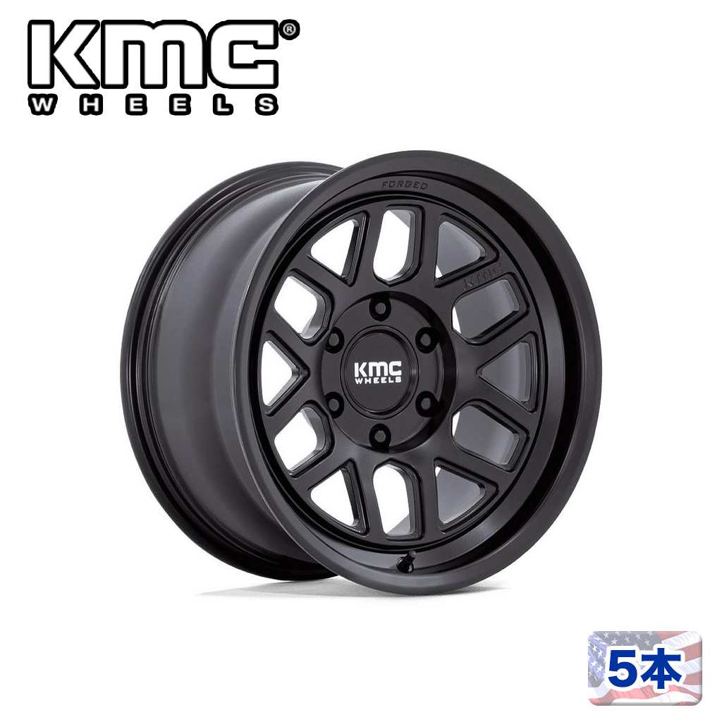 【KMC 正規品】18インチホイール 5本KM451 MESA FORGED MONOBLOCK 18&times;9 8H 165.1 -12 CB125.1SATIN BLACK/サテンブラック汎用/KM451MX18908012N｜USATIRESHOP 344,700円