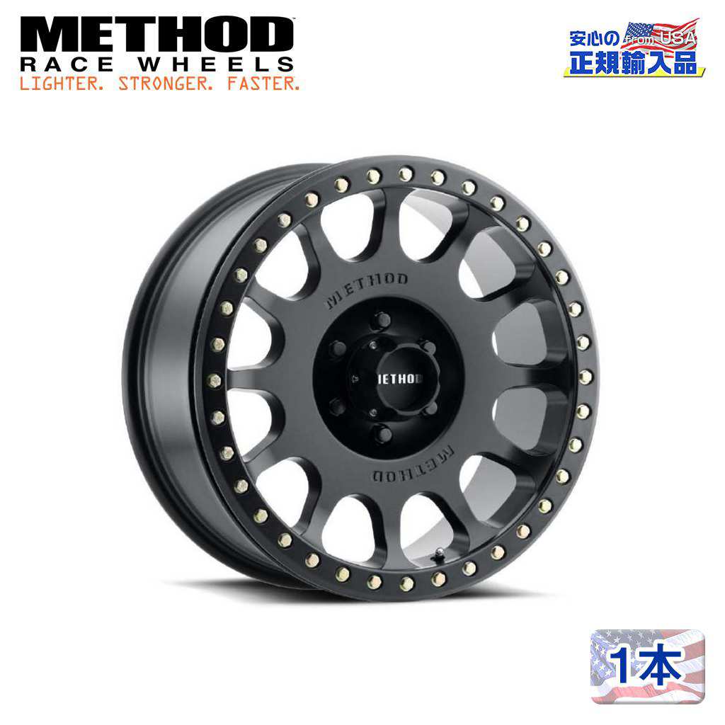 【Method Race Wheels(メソッドレース)正規代理店】 17インチアルミホイール 1本 MR105 Beadlock 17×9J 5H127 -38 CB71.5 汎用