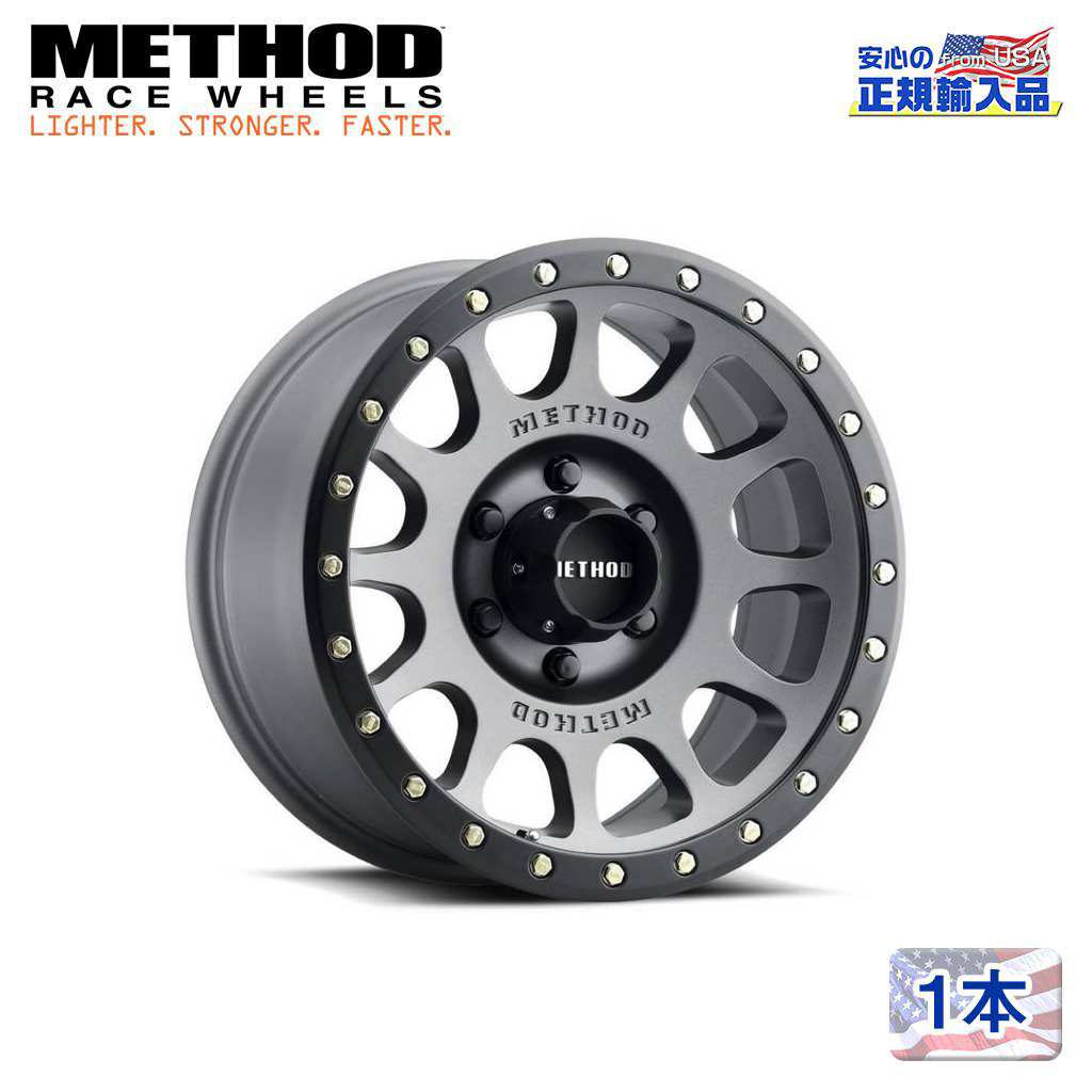 【Method Race Wheels (メソッドレース) 正規代理店】 17インチアルミホイール 1本 MR305 NV チタニウム/マットブラックリップ 17×8.5 5H139.7 ±0 CB108 汎用 44,616円