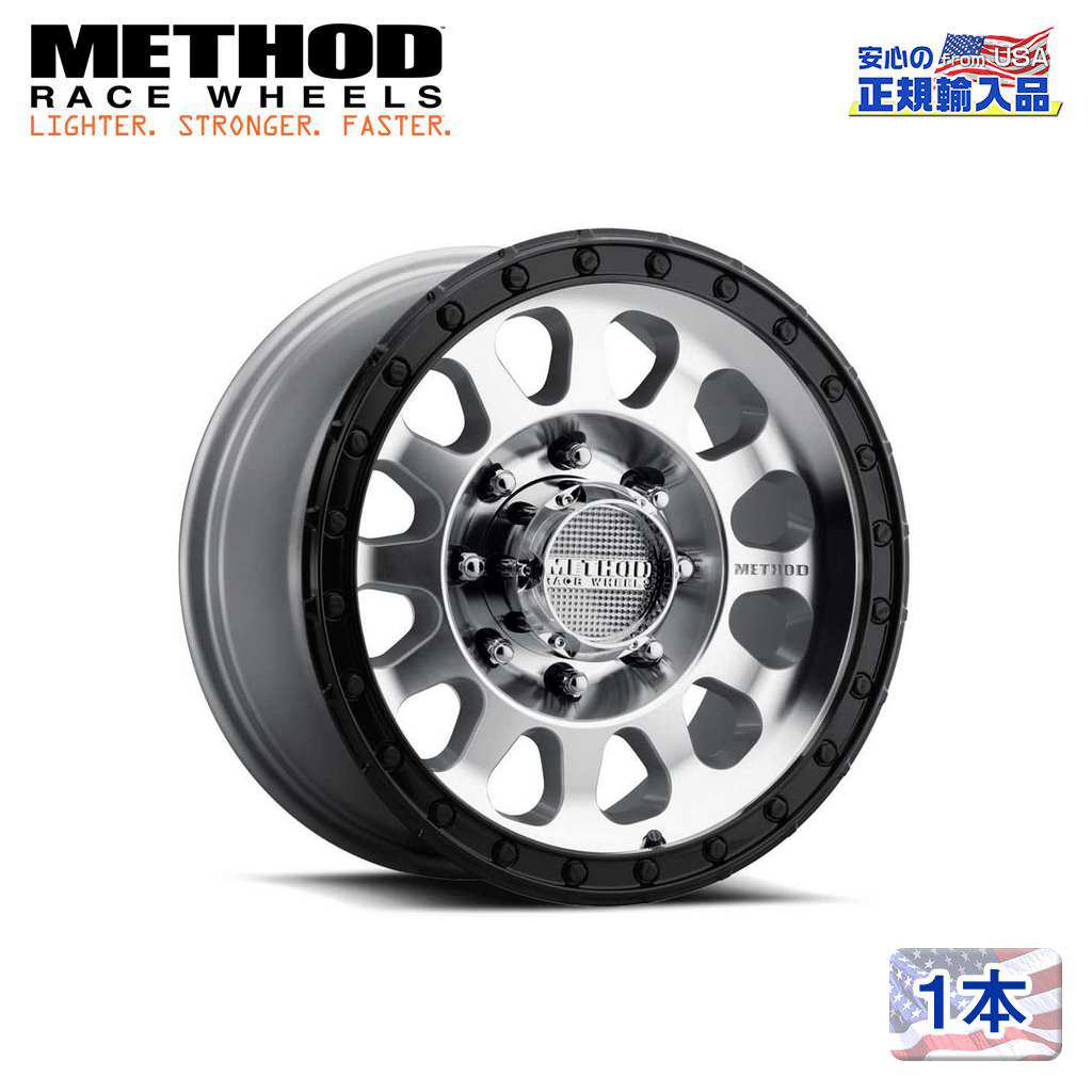 【Method Race Wheels 正規品】18インチアルミホイール 1本MR315 マシンド/グロスブラックリップ18×9J 8H 165.1 +18 CB130.8|USATIRESHOP