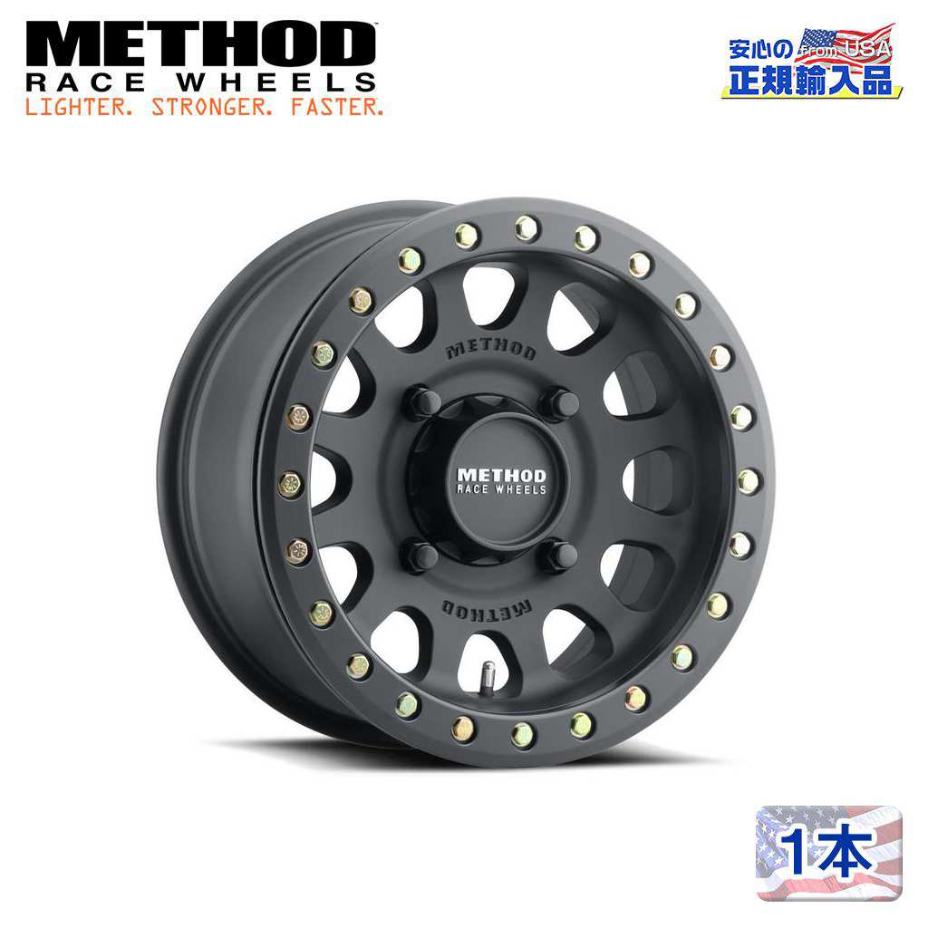 【Method Race Wheels (メソッドレース) 正規代理店】 15インチアルミホイール 1本 MR401 UTV Beadlock マットブラック 15×10 6H139.7 +25 CB81.8 汎用 50,160円