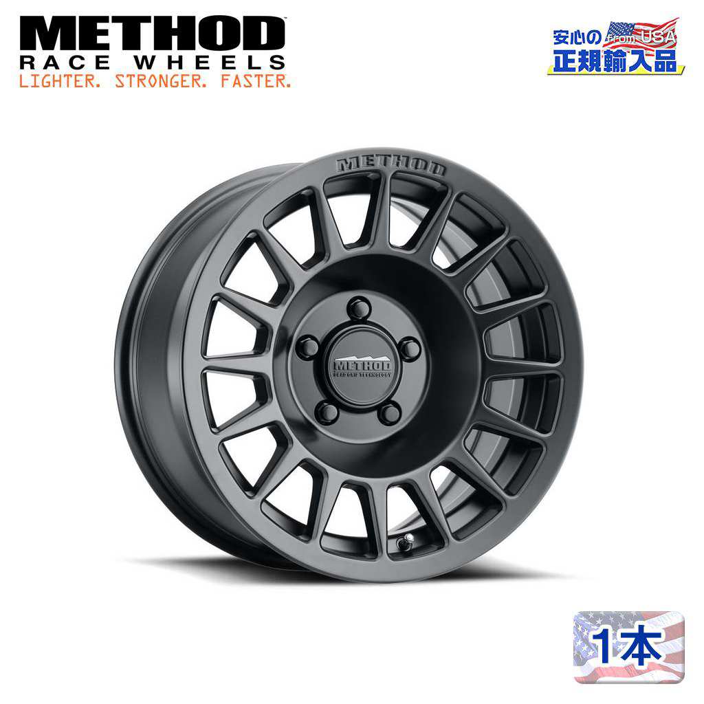 【Method Race Wheels(メソッドレース)正規代理店】 16インチアルミホイール 1本 MR707 Bead Grip 16×7J 5H100 +30 マットブラック 汎用