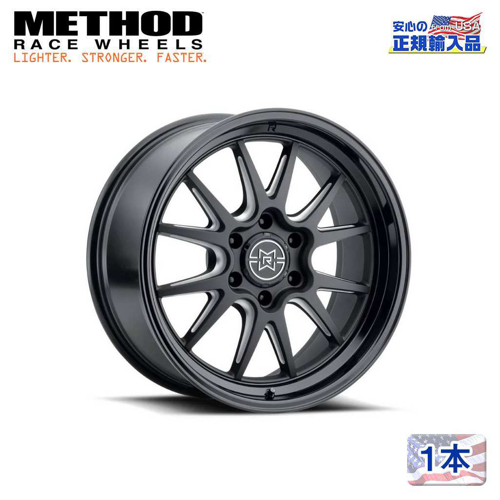 【Method Race Wheels (メソッドレース) 正規代理店】 22インチアルミホイール 1本 MR802 ダブルブラックミルド 22×10 6H135 +10 CB87 汎用