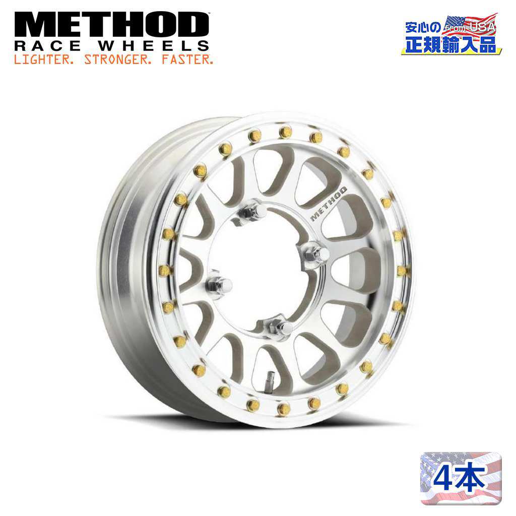 【Method Race Wheels(メソッドレース)正規代理店】 15インチアルミホイール 4本セット MR401-R UTV Beadlock 15×5J 4H156 +46 CB127 汎用