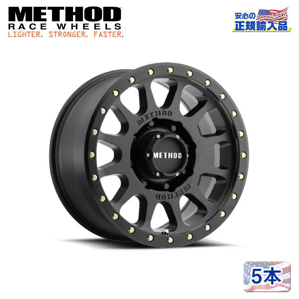 【Method Race Wheels(メソッドレース)正規代理店】 18インチアルミホイール 5本セット MR305 NV HD 18×9J 8H165.1 +18 CB130.81 汎用