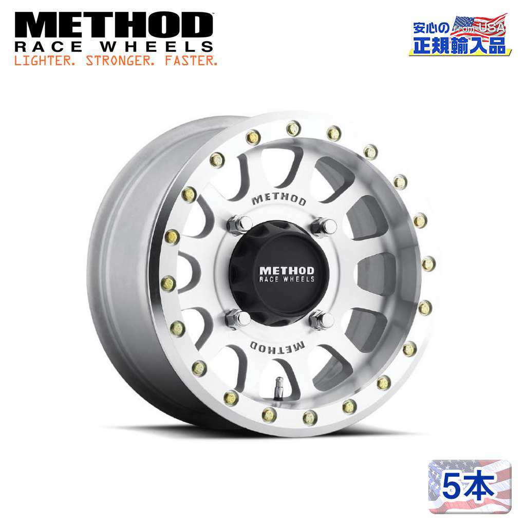【Method Race Wheels(メソッドレース)正規代理店】 15インチアルミホイール 5本セット MR401 UTV Beadlock 15×7J 4H156 +38 CB132 汎用