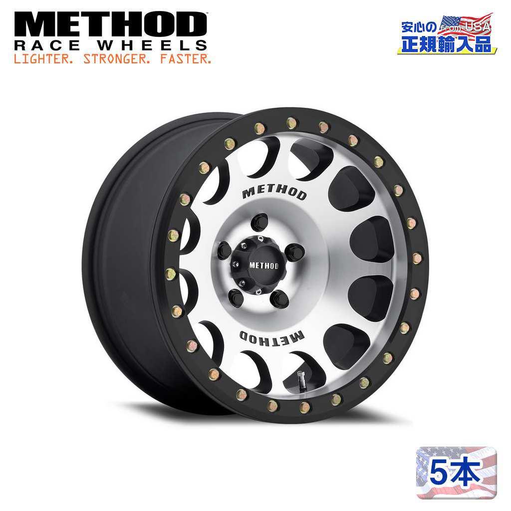 【Method Race Wheels(メソッドレース)正規代理店】 17インチアルミホイール 5本セット MR105 Beadlock 17×9J 6H139.7 -38 CB108 汎用