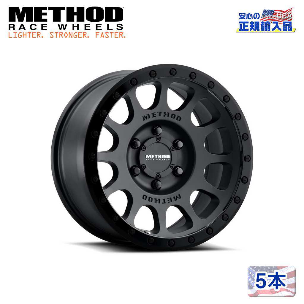 【Method Race Wheels(メソッドレース)正規代理店】 16インチアルミホイール 5本 MR305 NV 16×8J 6H139.7 ±0 ダブルブラック 汎用