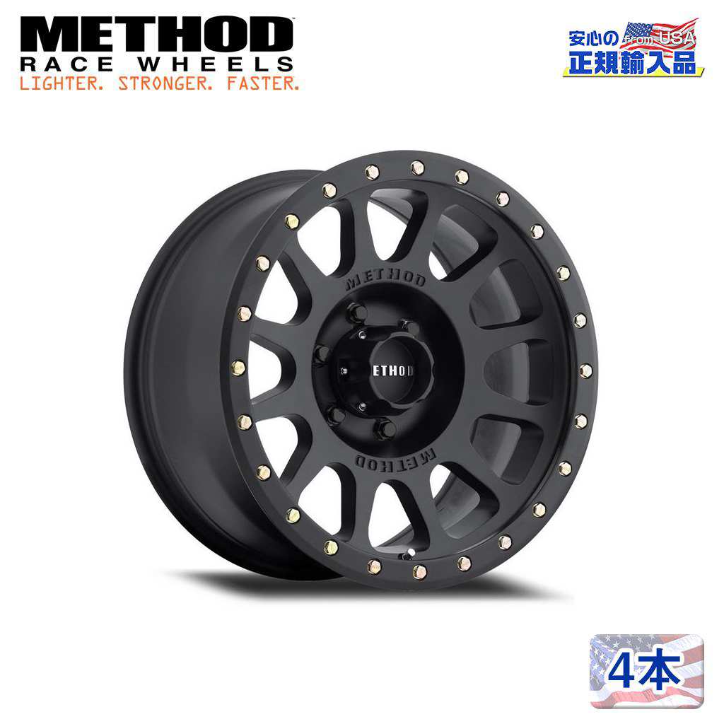 【Method Race Wheels(メソッドレース)正規代理店】17インチアルミホイール 4本MR305 NV 17×8.5J 5H150 +25マットブラック 汎用|USATIRESHOP