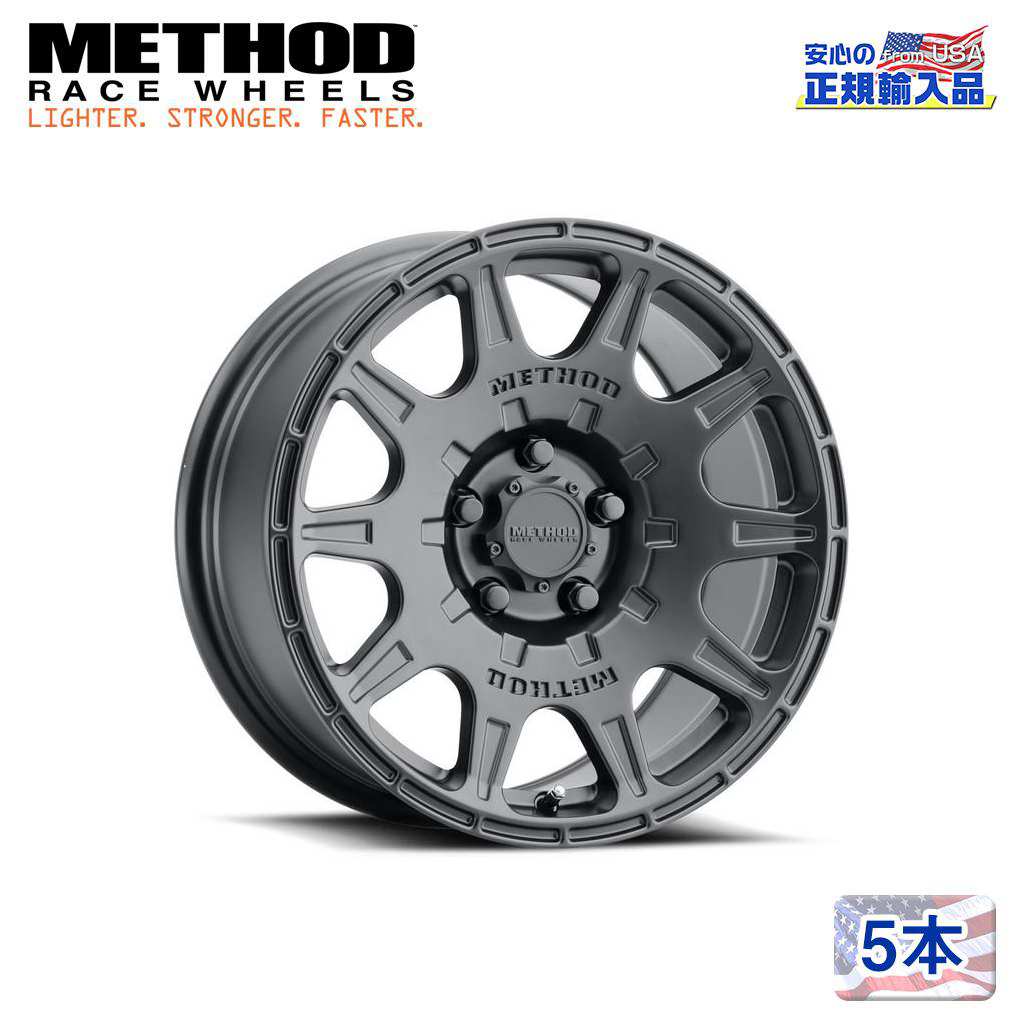 【Method Race Wheels (メソッドレース) 正規代理店】17インチアルミホイール 5本セットMR502 RALLY マットブラック17&times;8 5H100 +38 CB67.1 汎用｜USATIRESHOP