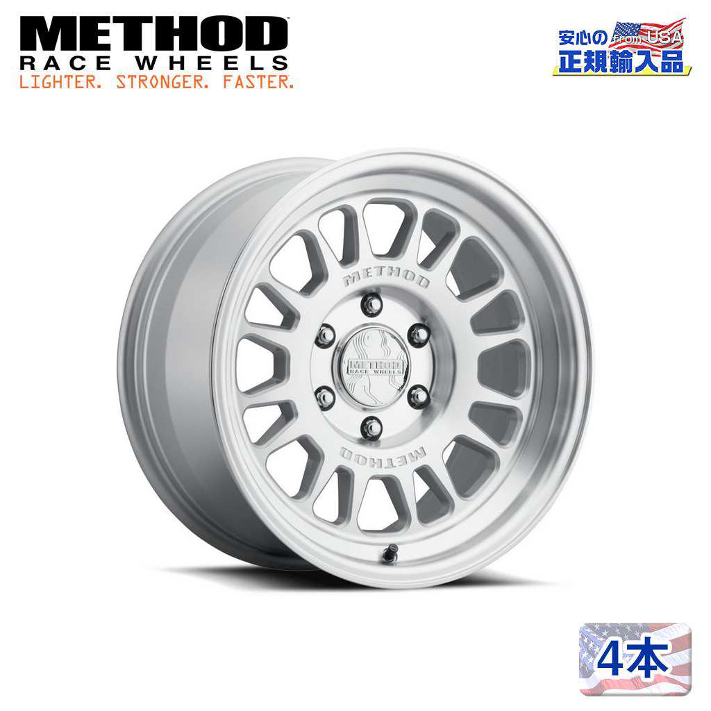 【Method Race Wheels 正規品】 18インチアルミホイール 4本 MR318 マシンド/クリアコート 18×8.5J 6H 139.7 +40 CB106.2