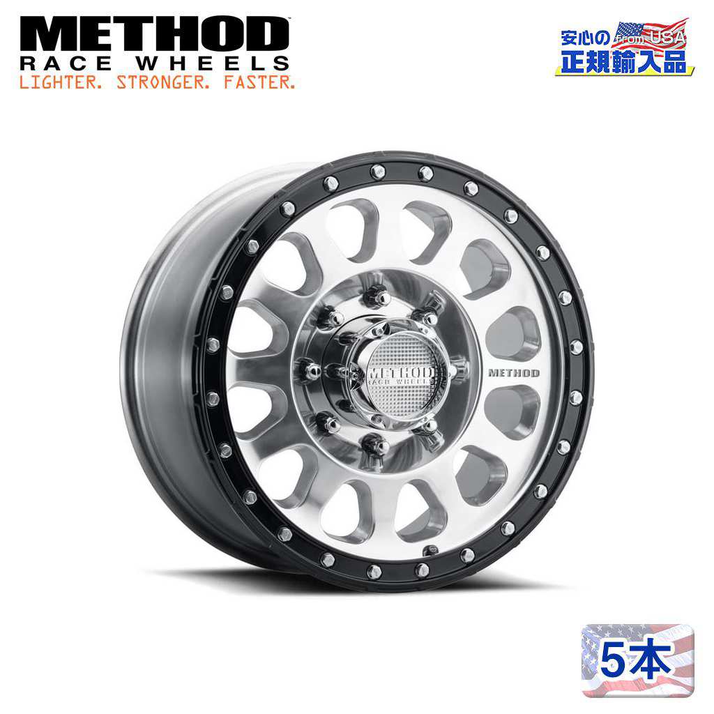 【Method Race Wheels 正規品】 18インチアルミホイール 5本 MR315 ポリッシュ/グロスブラックリップ 18×9J 8H 170 +18 CB130.8 229,680円