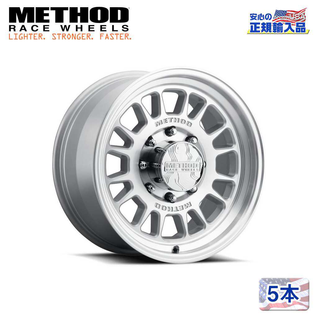 【Method Race Wheels 正規品】18インチアルミホイール 5本MR318 マシンド/クリアコート18&times;9J 8H 180 +18 CB130.8｜USATIRESHOP