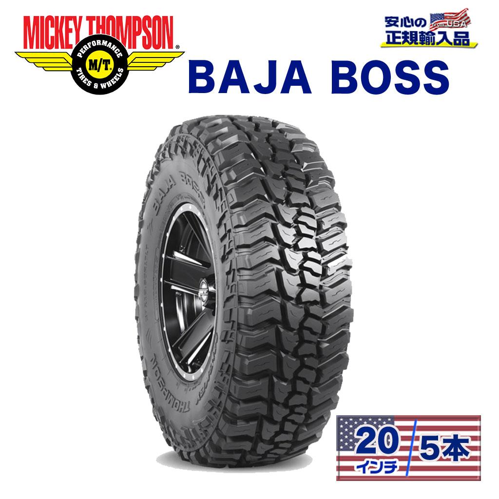 【MICKEY THOMPSON (ミッキートンプソン) 日本正規輸入総代理店】 タイヤ 5本 BAJA BOSS (バハボス) サイズ：37X12.50R20LT 126Q ブラックレター ラジアル マッドテレーン