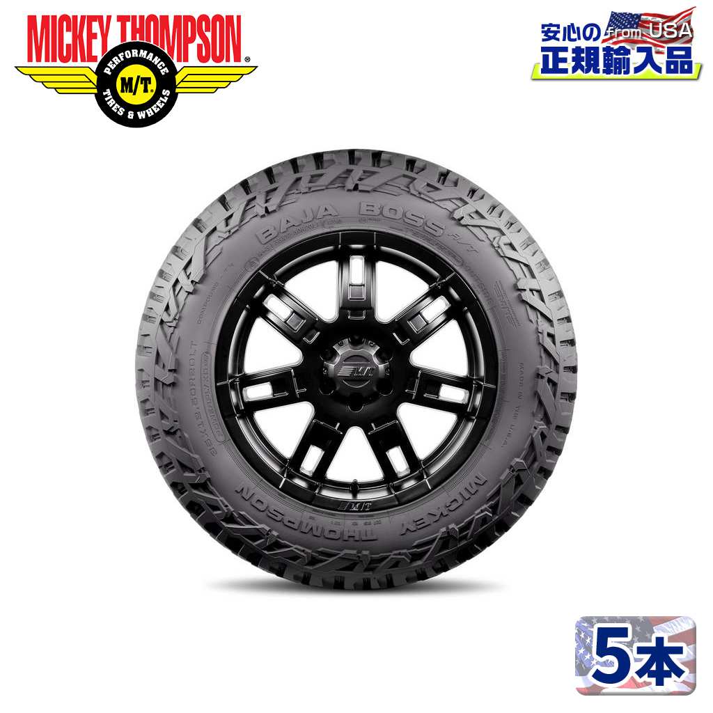【MICKEY THOMPSON (ミッキートンプソン) 日本正規輸入総代理店】 BAJA BOSS A/T 17インチタイヤ 5本 33X12.50R17LT ブラックレター ラジアル AT 汎用