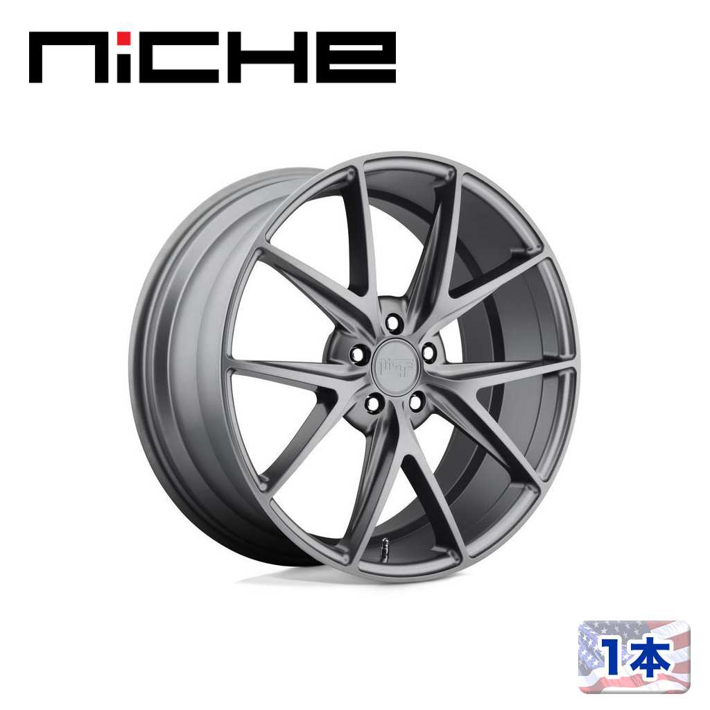 【NICHE 正規品】20インチ アルミホイール 1本M116 MISANO 20×9 5H 112 +26 CB66.56MATTE GUN METAL(マットガンメタル)汎用/M1162090F8+26|USATIRESHOP