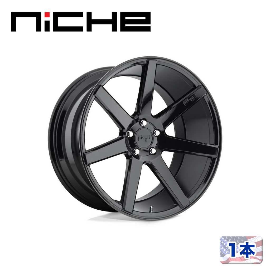 【NICHE（ニッチェ）日本総代理店】 20インチアルミホイール 1本 汎用 M168 VERONA グロスブラック 20×9J 5H 120 +35 CB72.56