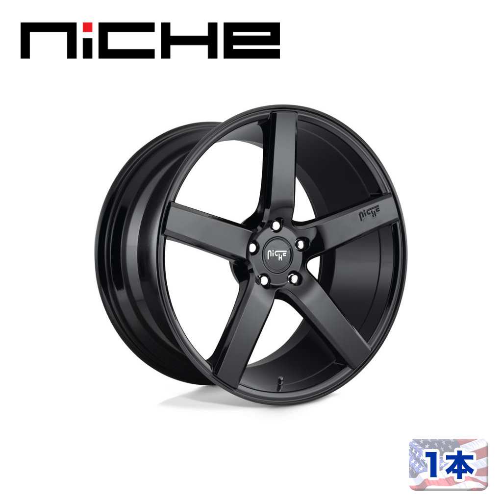 【NICHE（ニッチェ）日本総代理店】 22インチアルミホイール 1本 汎用 M188 MILAN グロスブラック 22×10J 5H 127 +35 CB71.5