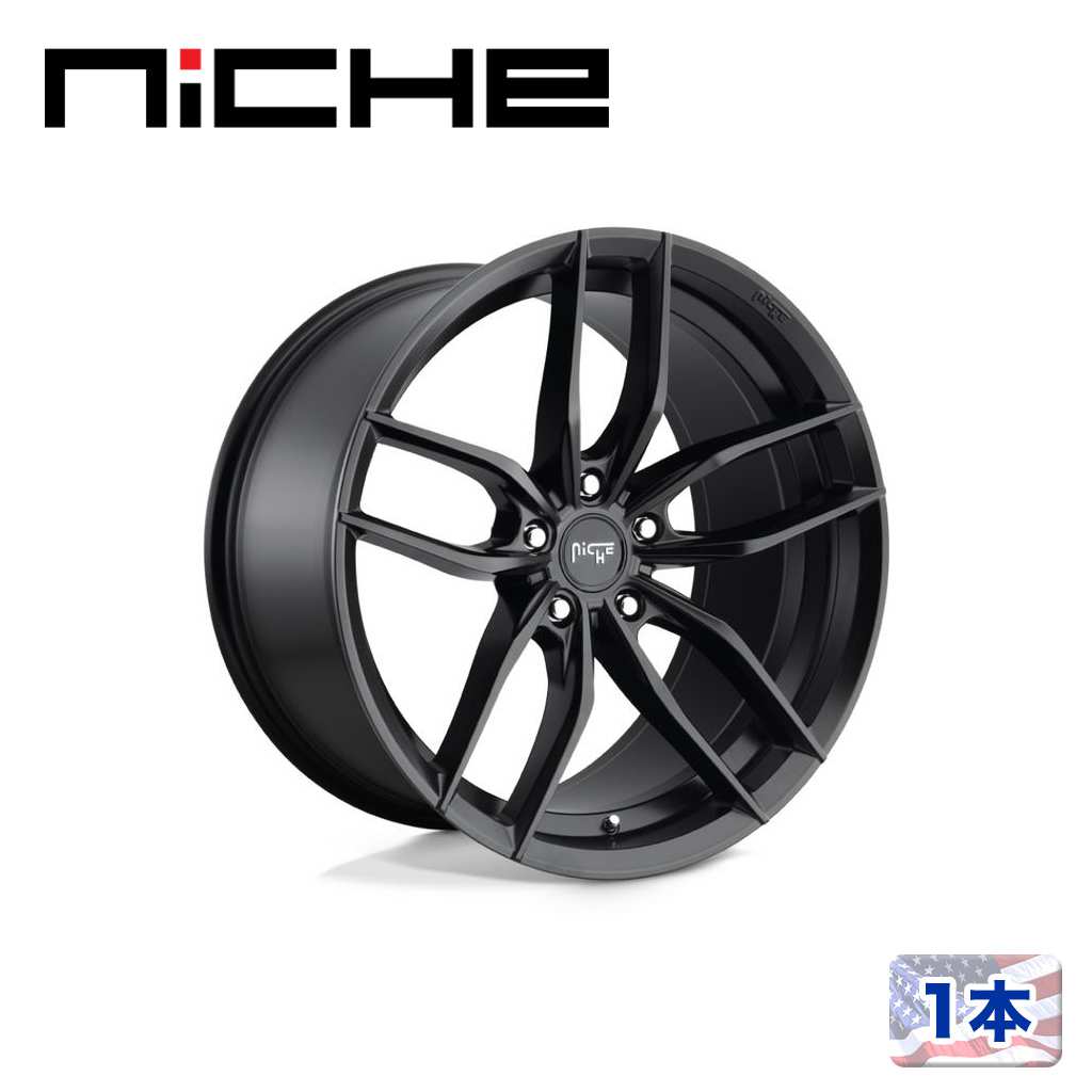 【NICHE（ニッチェ）日本総代理店】 19インチアルミホイール 1本 汎用 M203 VOSSO マットブラック 19×8.5J 5H 108 +40 CB72.56