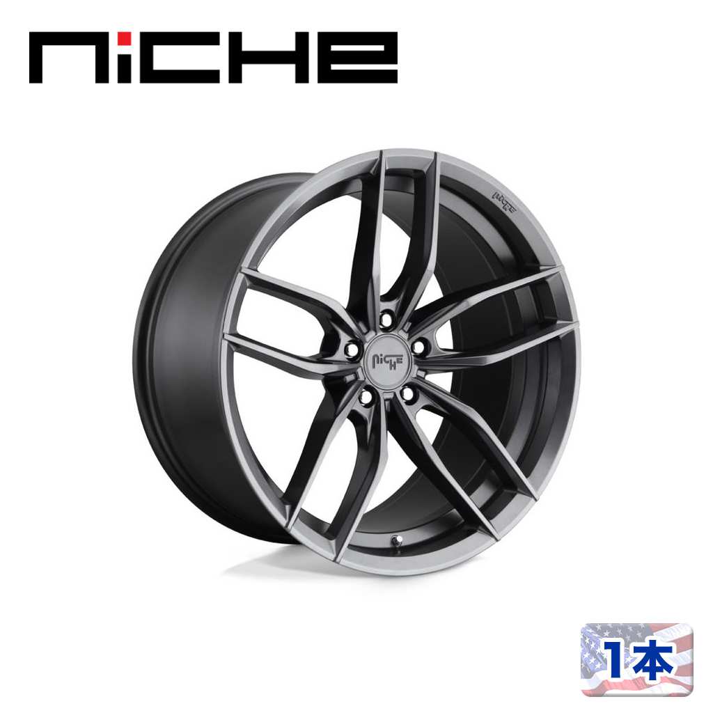 【NICHE(ニッチェ)日本総代理店】 19インチアルミホイール 1本 汎用 M204 VOSSO マットアンスラサイト 19×9.5J 5H 112 +38 CB66.56