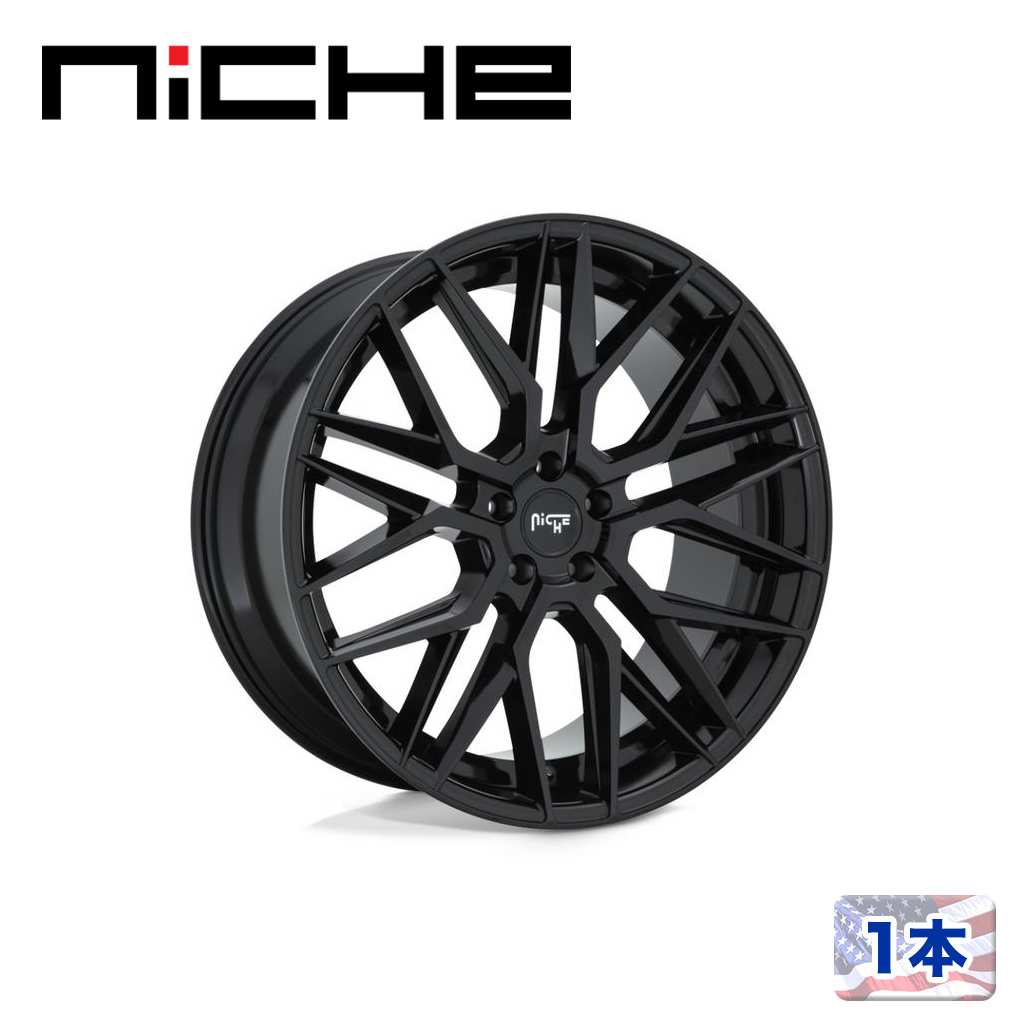 【NICHE（ニッチェ）日本総代理店】 20インチアルミホイール 1本 汎用 M224 GAMMA グロスブラック 20×10.5J 5H 115 +20 CB71.5
