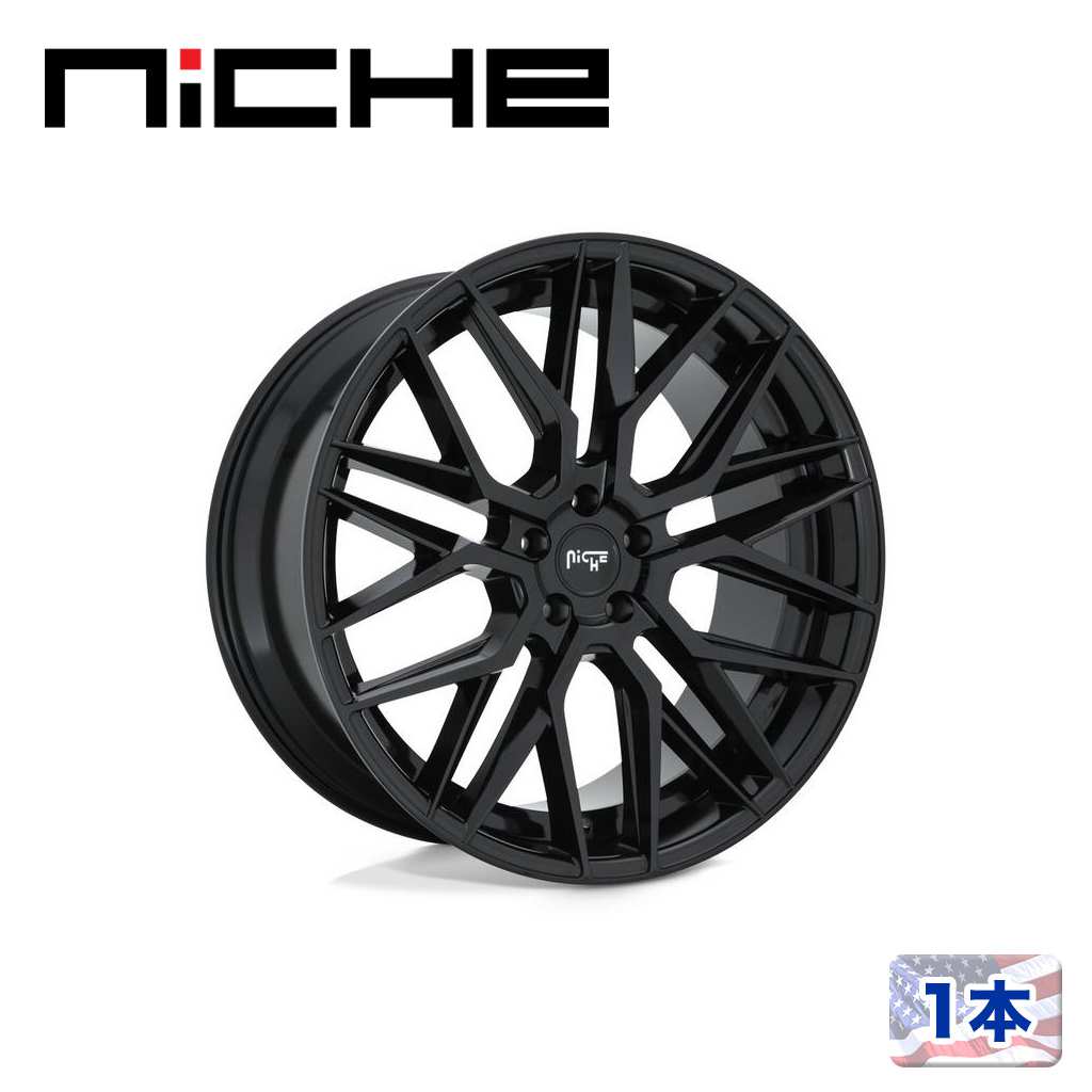 【NICHE 正規品】 22インチ アルミホイール 1本 M224 GAMMA 22×9.5 6H 135 +25 CB87.1 GLOSS BLACK(グロスブラック) 汎用/M224229589+25 56,100円