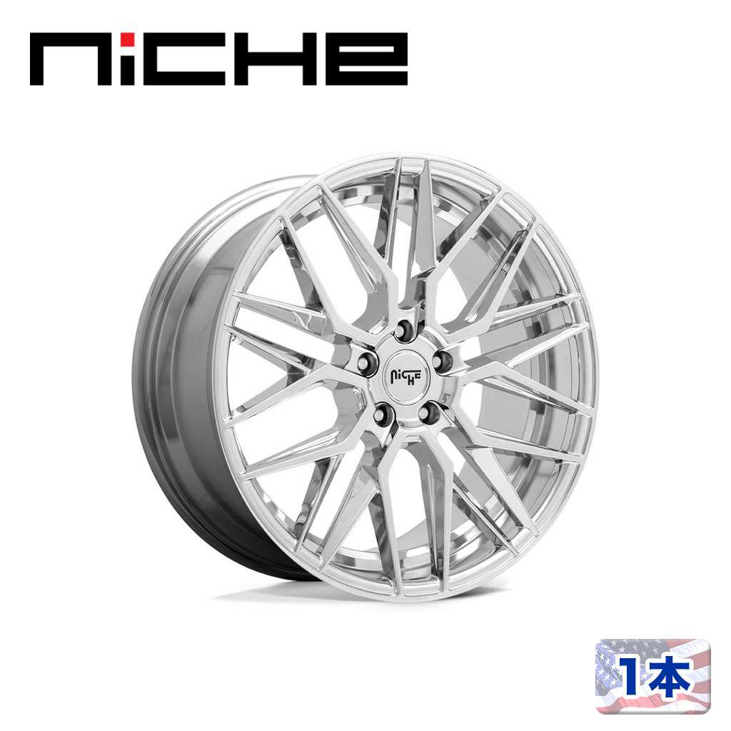 【NICHE（ニッチェ）日本総代理店】 18インチアルミホイール 1本 汎用 M249 GAMMA クローム 18×8J 5H 114.3 +40 CB72.56