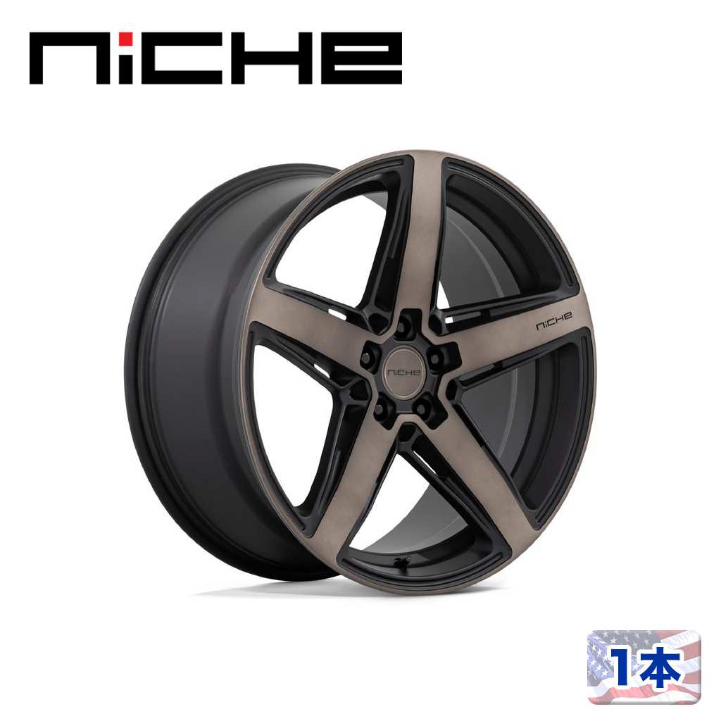 【NICHE（ニッチェ）日本総代理店】 18インチアルミホイール 1本 汎用 M271 TERAMO マットブラックW/ダブルダークティント 18×8J 5H 114.3 +40 CB72.56