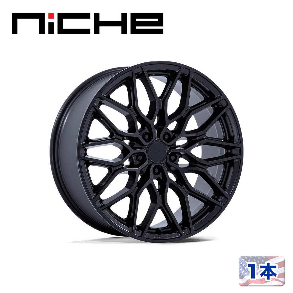【NICHE 正規品】 22インチ アルミホイール 1本 NC277 CALABRIA 5 22×9 5H 112 +20 CB66.56 MATTE BLACK(マットブラック) 汎用/NC277MX22905720