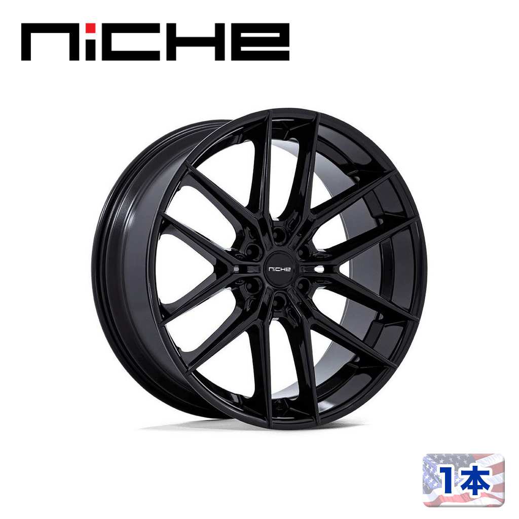 【NICHE 正規品】 24インチ アルミホイール 1本 NC280 PRODIGY 6 24×10 6H 135 +25 CB87.1 GLOSS BLACK(グロスブラック) 汎用/NC280BX24106325