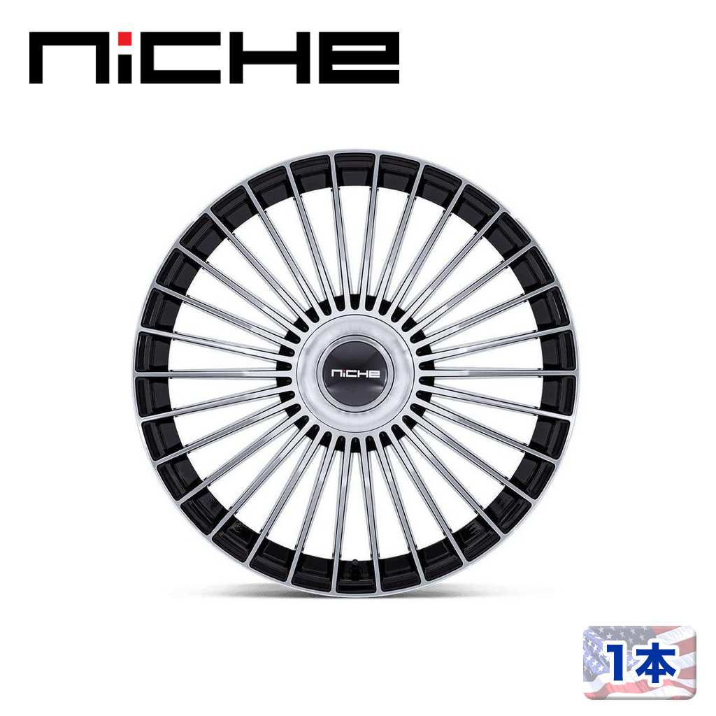 【NICHE 正規品】 22インチ アルミホイール 1本 NC282 SERENE 22×10.5 5H 114.3 +45 CB72.56 GLOSS BLACK W/ MACHINED FACE(グロスブラック/マシーンドフェイス) 汎用/NC282BD22050145