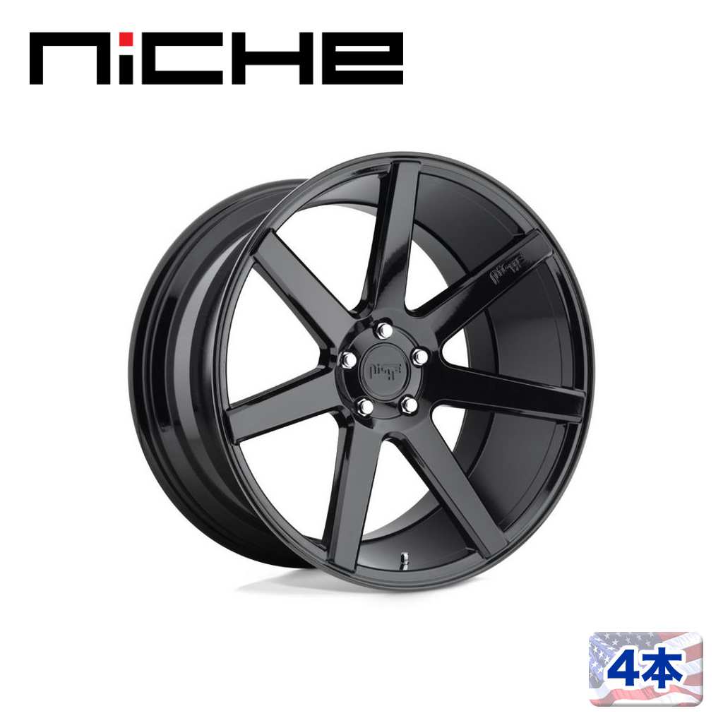 【NICHE（ニッチェ）日本総代理店】 20インチアルミホイール 4本 汎用 M168 VERONA グロスブラック 20×10J 5H 120 +40 CB72.56