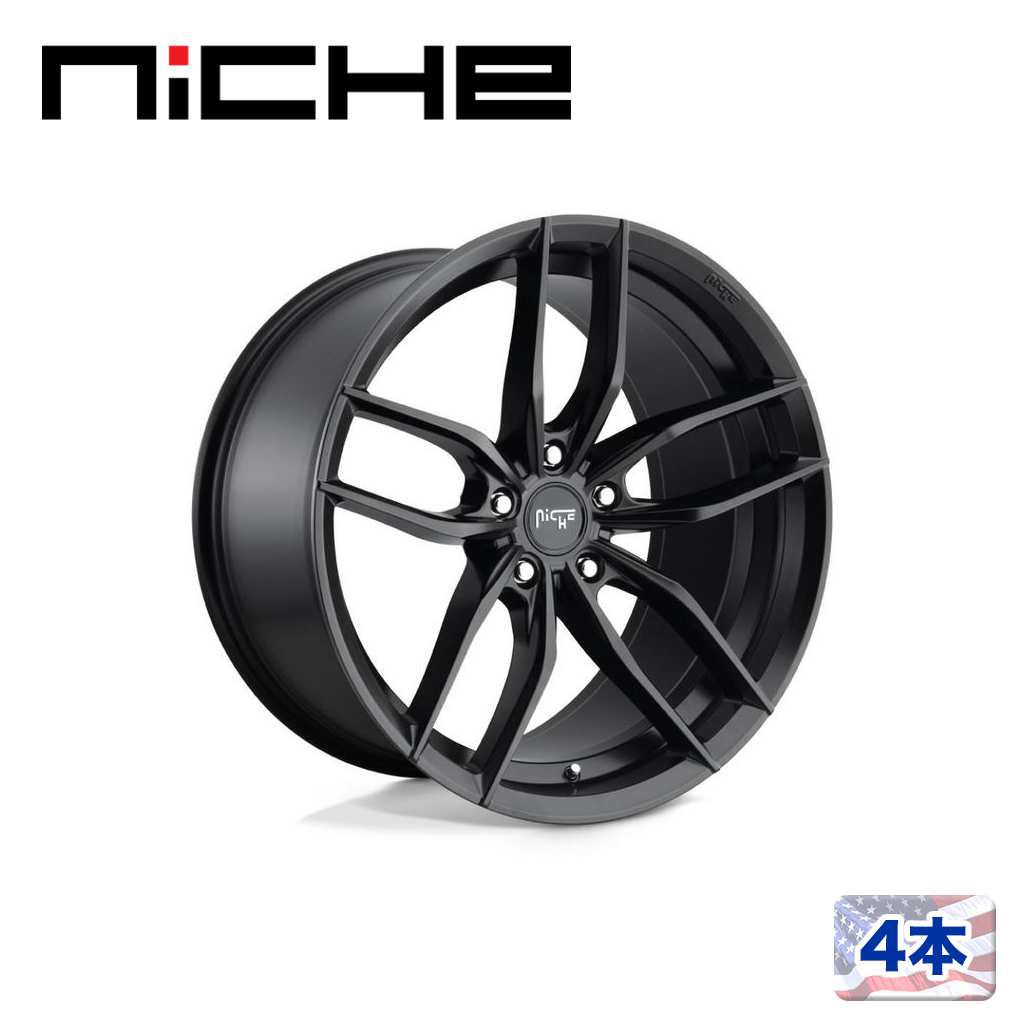 【NICHE(ニッチェ)日本総代理店】17インチアルミホイール 4本汎用 M203 VOSSO マットブラック17×8J 5H 114.3 +40 CB72.56|USATIRESHOP