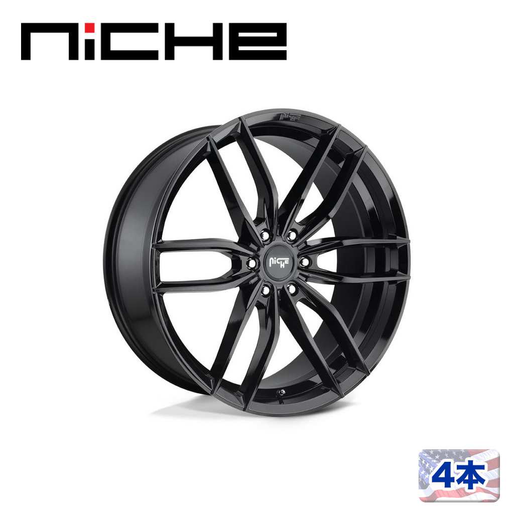 【NICHE（ニッチェ）日本総代理店】 20インチアルミホイール 4本 汎用 M209 VOSSO グロスブラック 20×9J 6H 120 +40 CB67.06