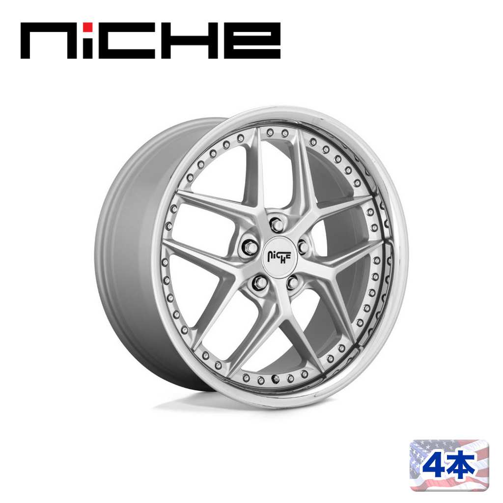 【NICHE（ニッチェ）日本総代理店】 20インチアルミホイール 4本 汎用 M225 VICE マットシルバー 20×10.5J 5H 120 +35 CB72.56