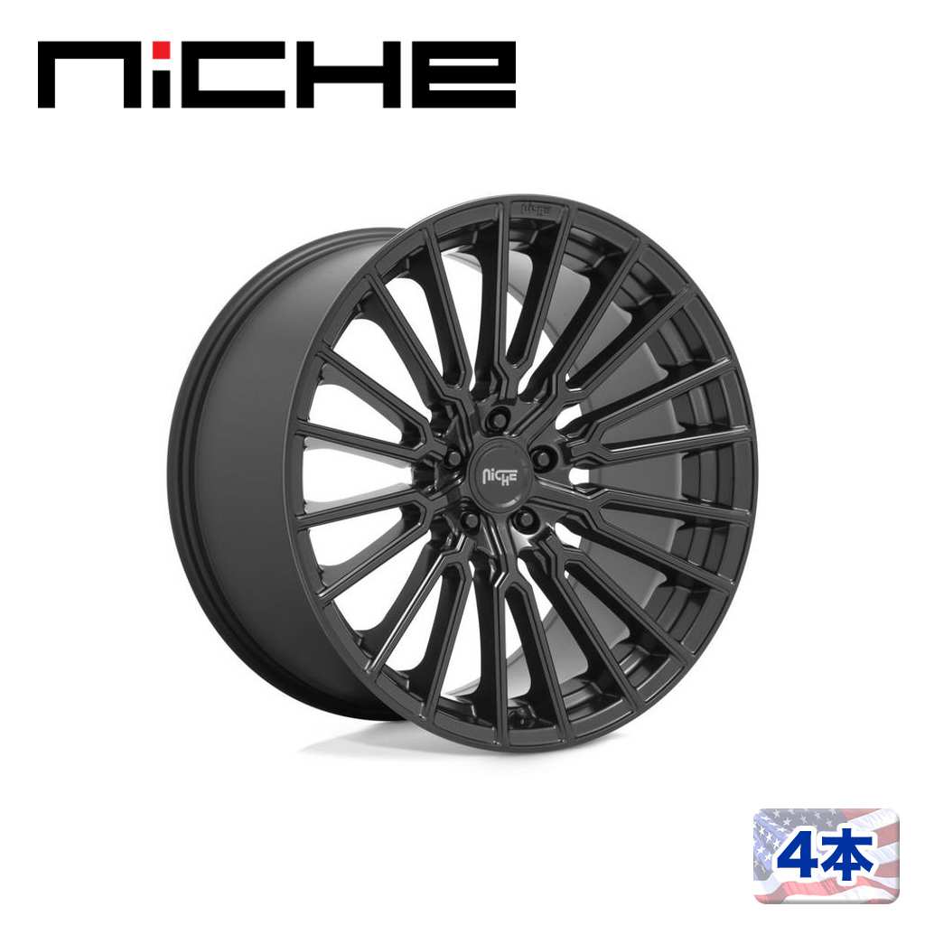 【NICHE（ニッチェ）日本総代理店】 20インチアルミホイール 4本 汎用 M250 PREMIO マットブラック 20×10.5J 5H 120 +35 CB72.56