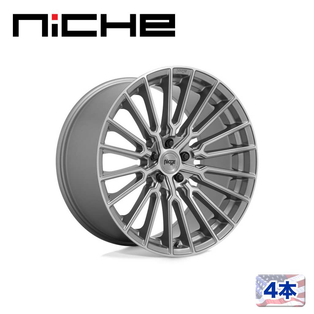 【NICHE（ニッチェ）日本総代理店】20インチアルミホイール 4本汎用 M251 PREMIO プラチナム20&times;10.5J 5H 114.3 +40 CB72.56｜USATIRESHOP 172,040円